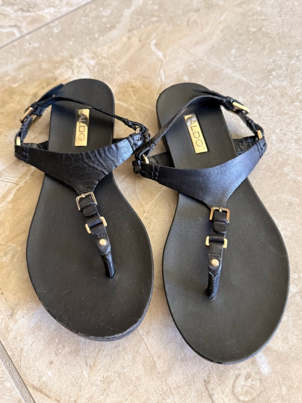 Aldo black sandals Size 8